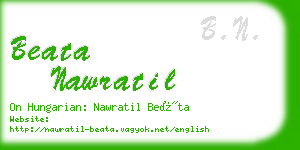 beata nawratil business card